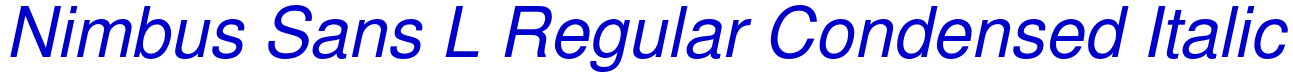 Nimbus Sans L Regular Condensed Italic fuente